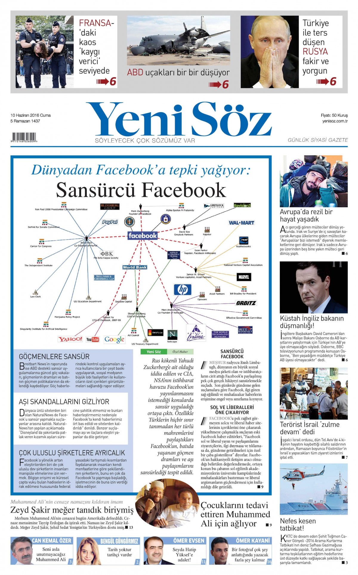 10 Haziran 2016 gazete manşetleri - 27