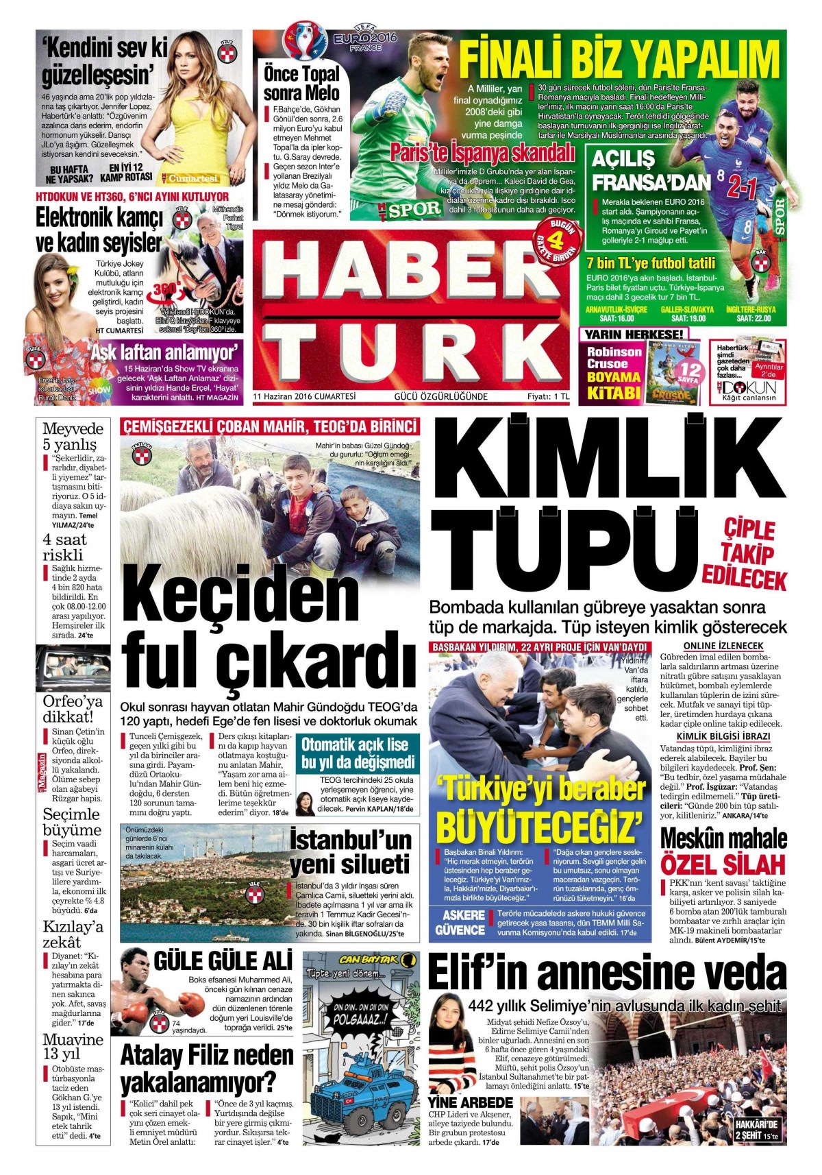 11 Haziran 2016 gazete manşetleri - 653