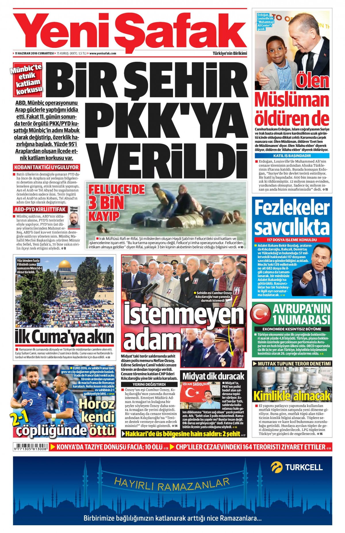 11 Haziran 2016 gazete manşetleri - 605