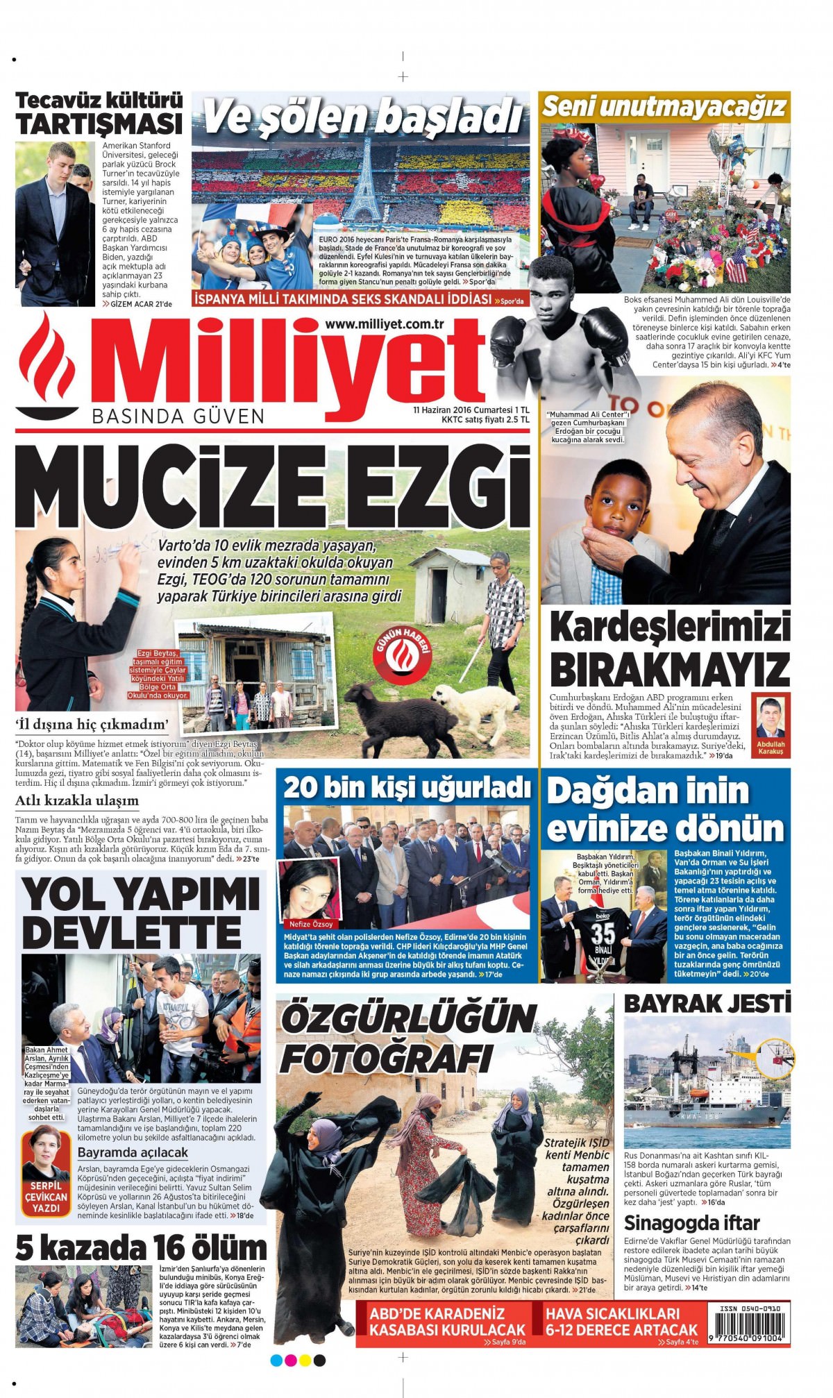 11 Haziran 2016 gazete manşetleri - 916