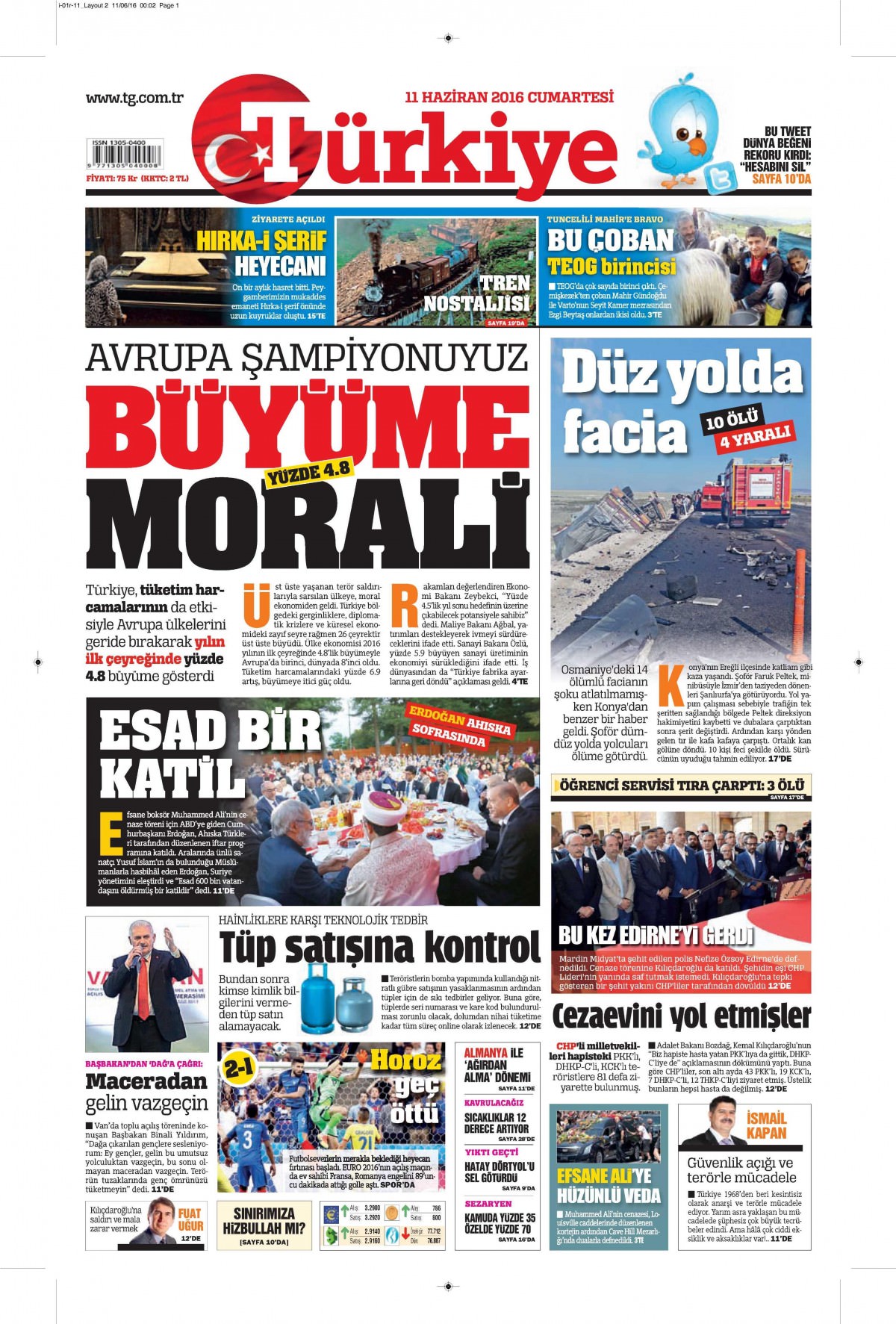 11 Haziran 2016 gazete manşetleri - 642