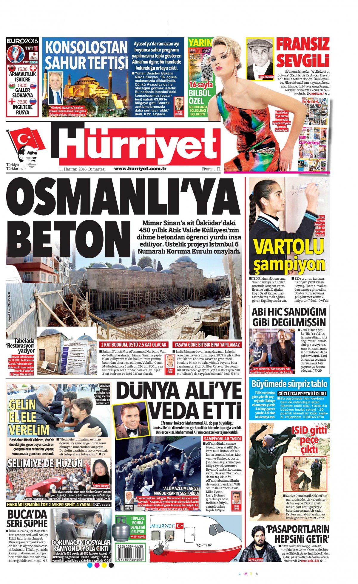 11 Haziran 2016 gazete manşetleri - 944