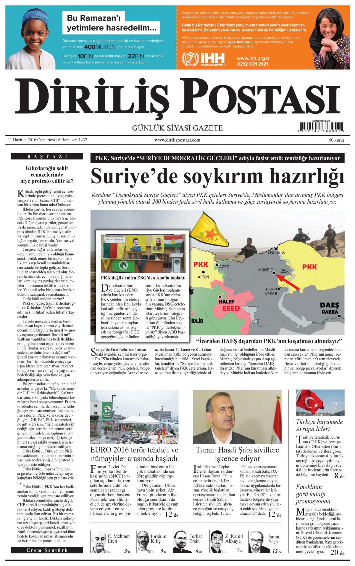 11 Haziran 2016 gazete manşetleri - 755