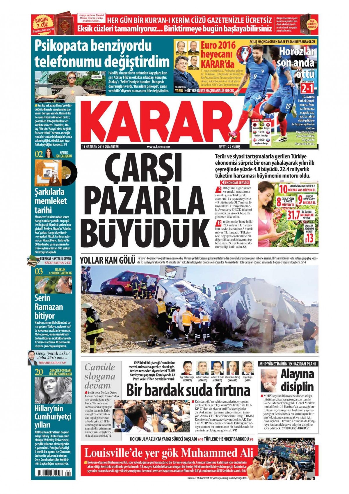 11 Haziran 2016 gazete manşetleri - 671