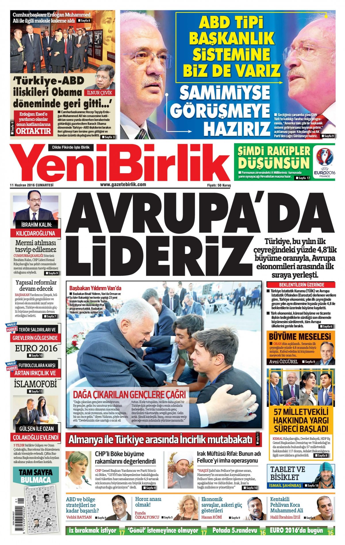 11 Haziran 2016 gazete manşetleri - 588