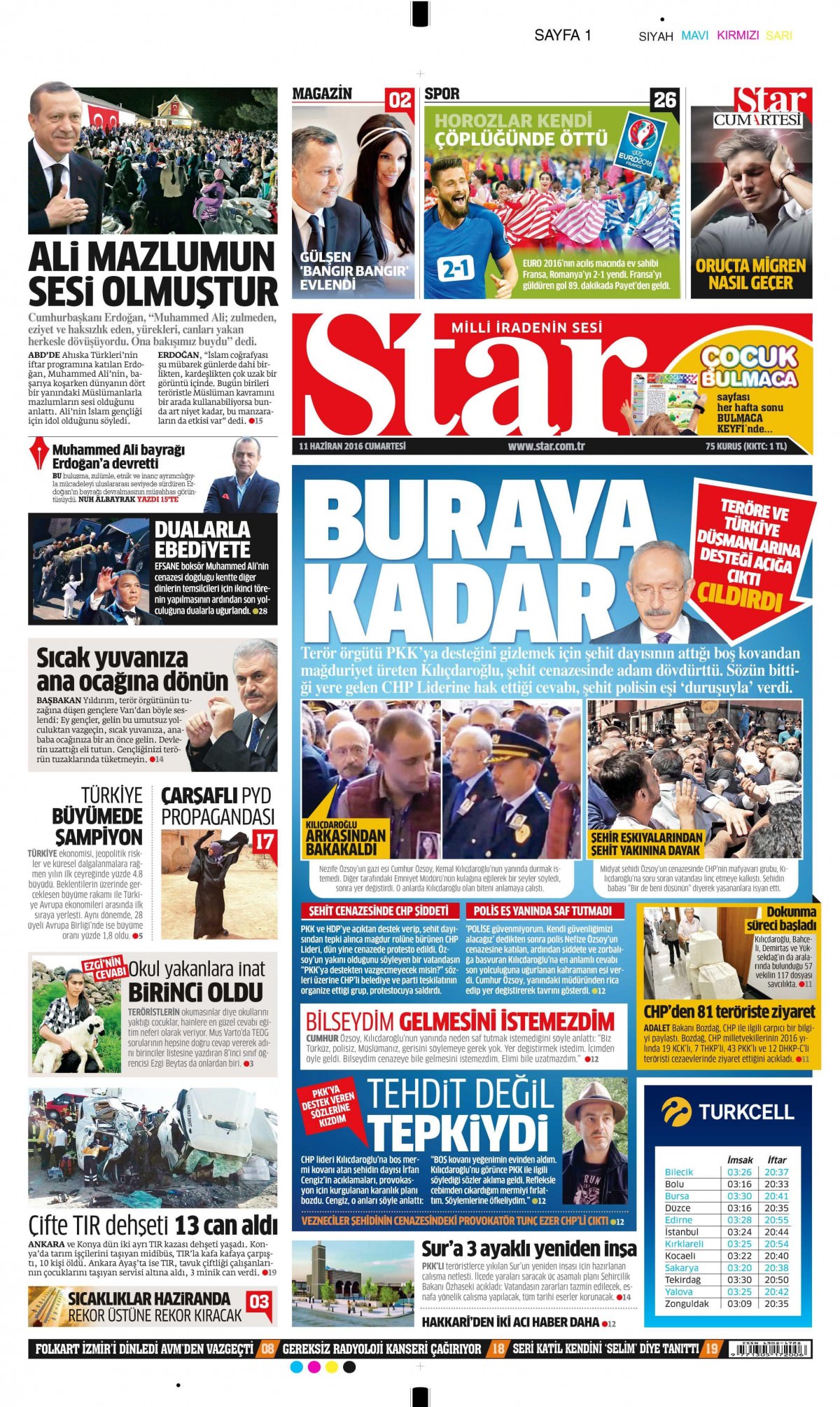 11 Haziran 2016 gazete manşetleri - 796