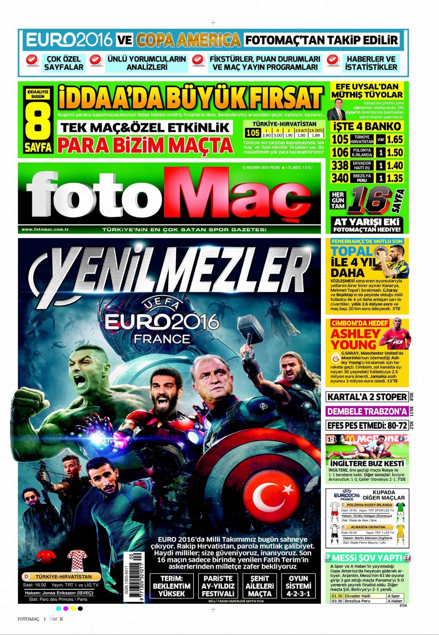 12 Haziran 2016 gazete manşetleri - 639