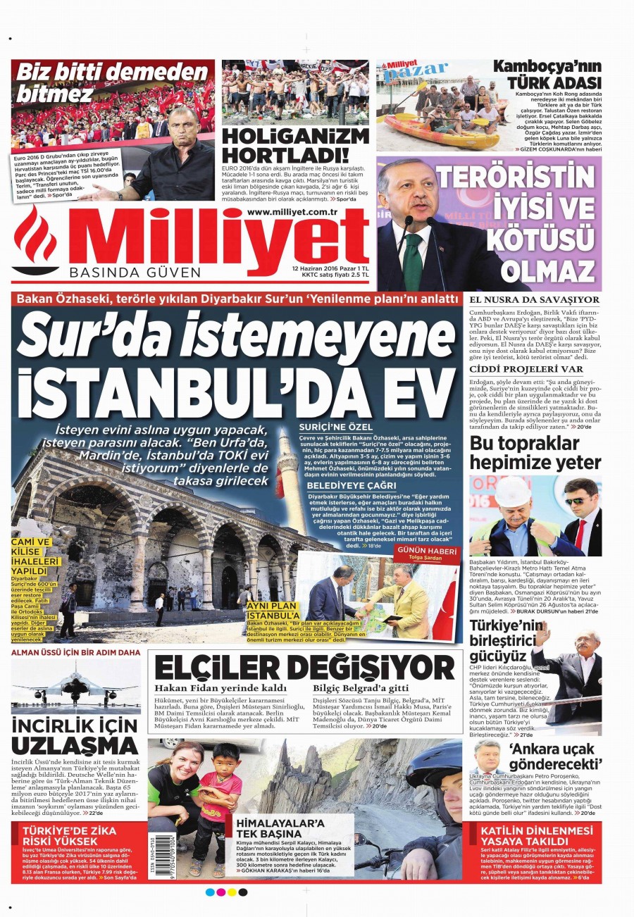 12 Haziran 2016 gazete manşetleri - 788