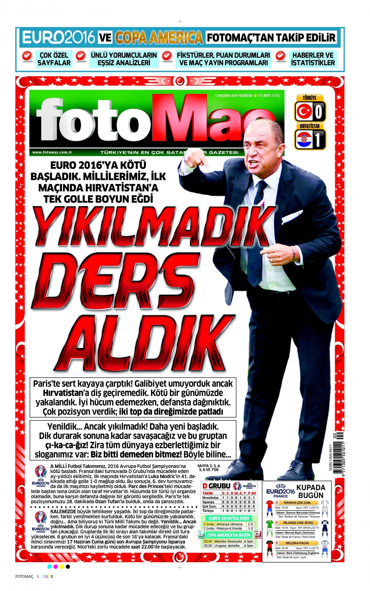 13 Haziran 2016 gazete manşetleri - 3