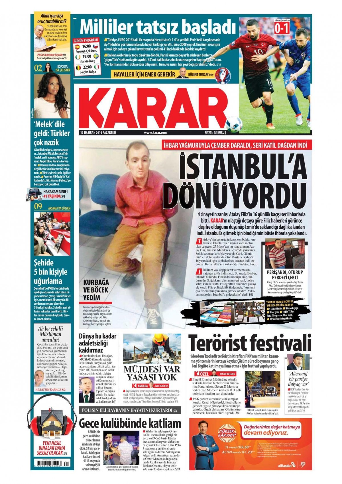 13 Haziran 2016 gazete manşetleri - 15