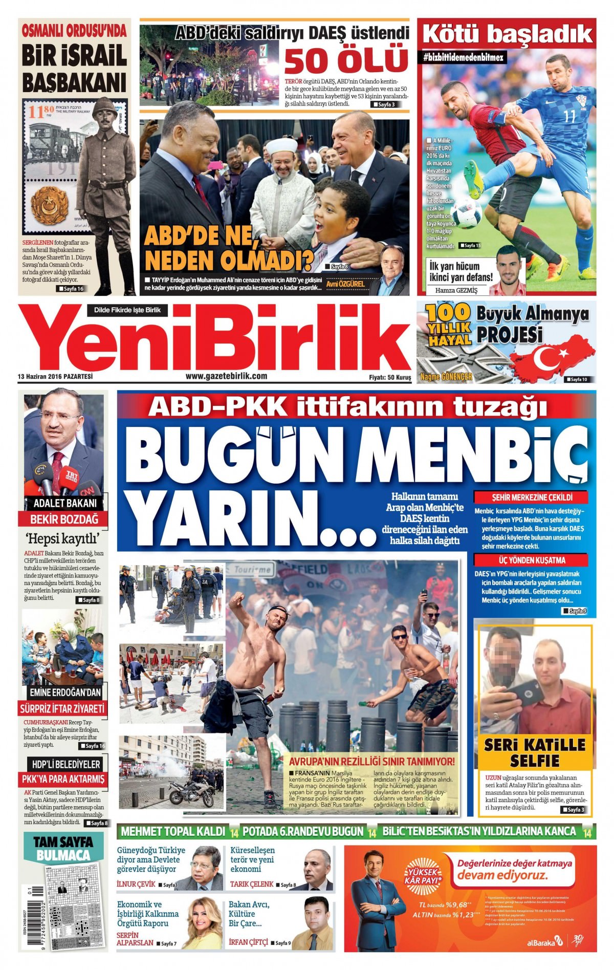 13 Haziran 2016 gazete manşetleri - 27