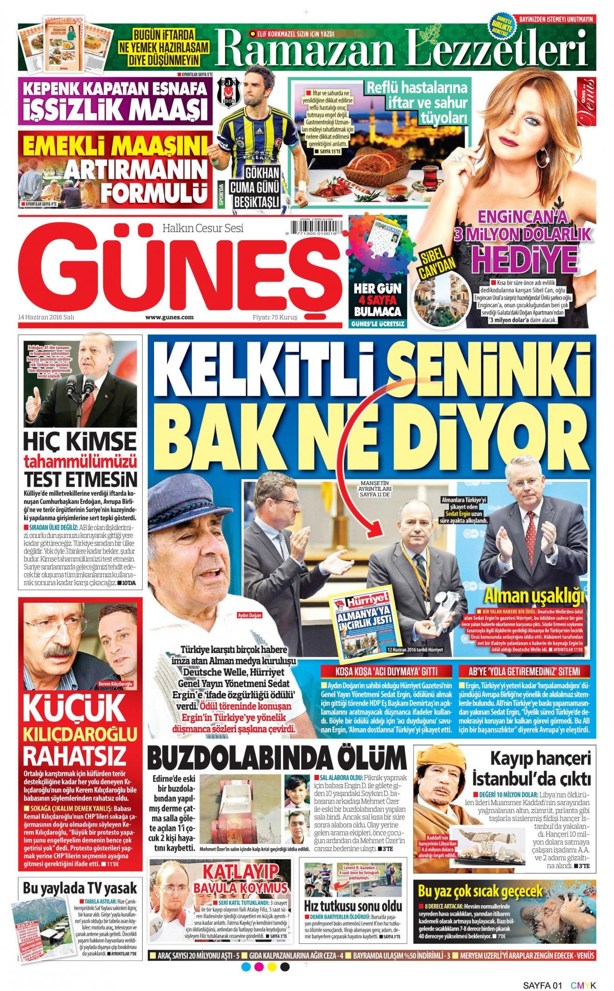 14 Haziran 2016 gazete manşetleri - 6