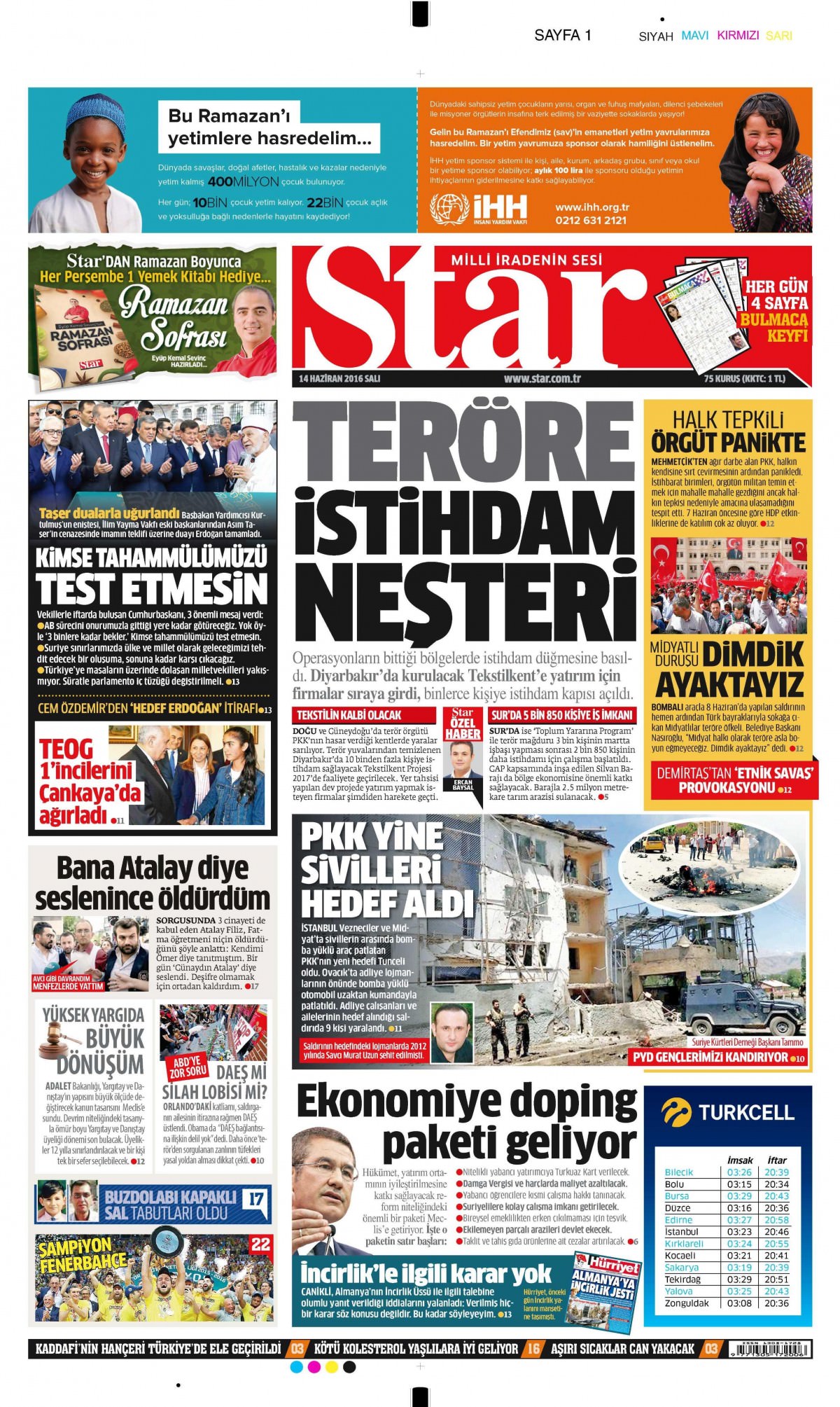 14 Haziran 2016 gazete manşetleri - 18