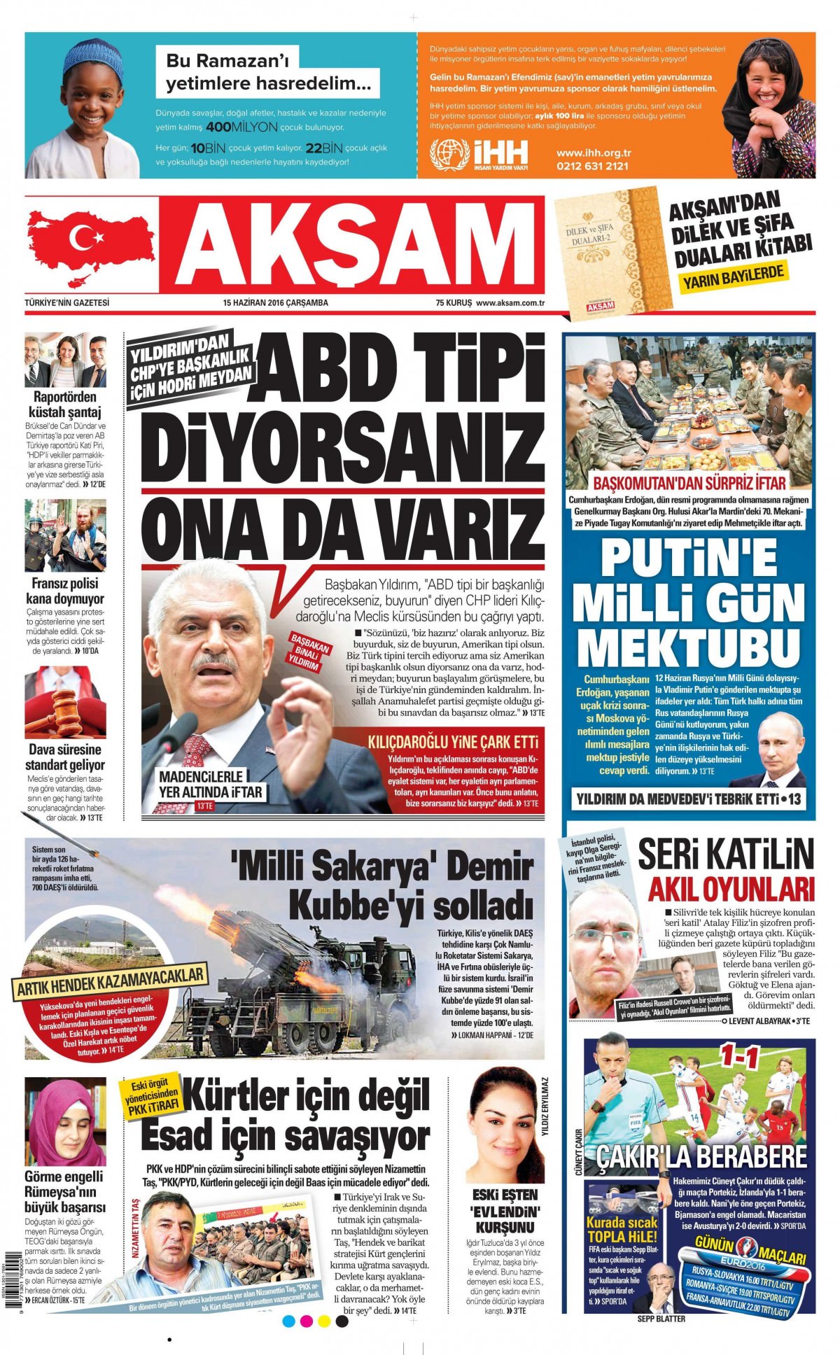 15 Haziran 2016 gazete manşetleri - 860