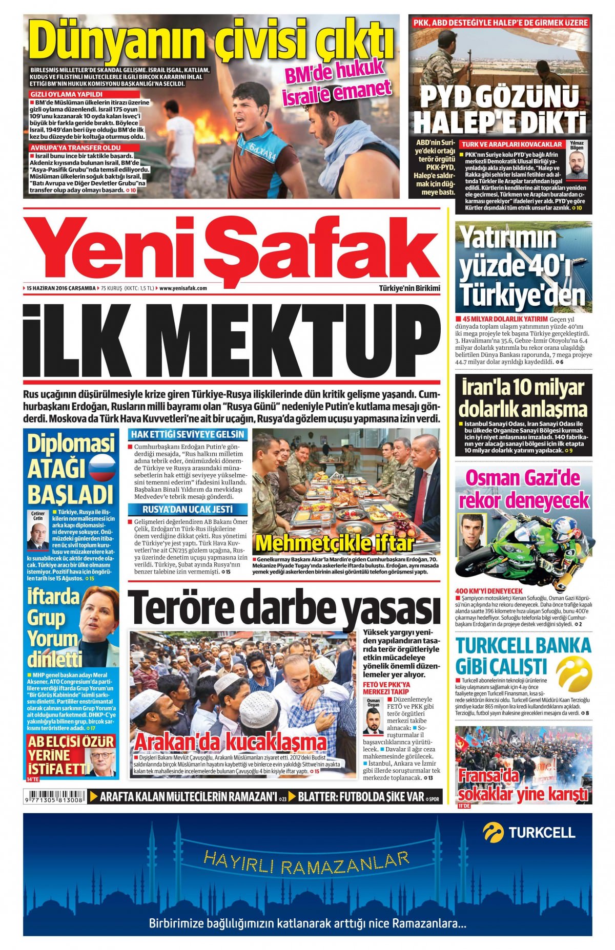 15 Haziran 2016 gazete manşetleri - 693