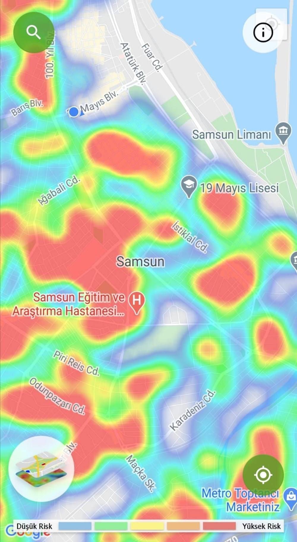 Samsun'da risk haritası iki ay sonra yeniden kırmızı - 84571
