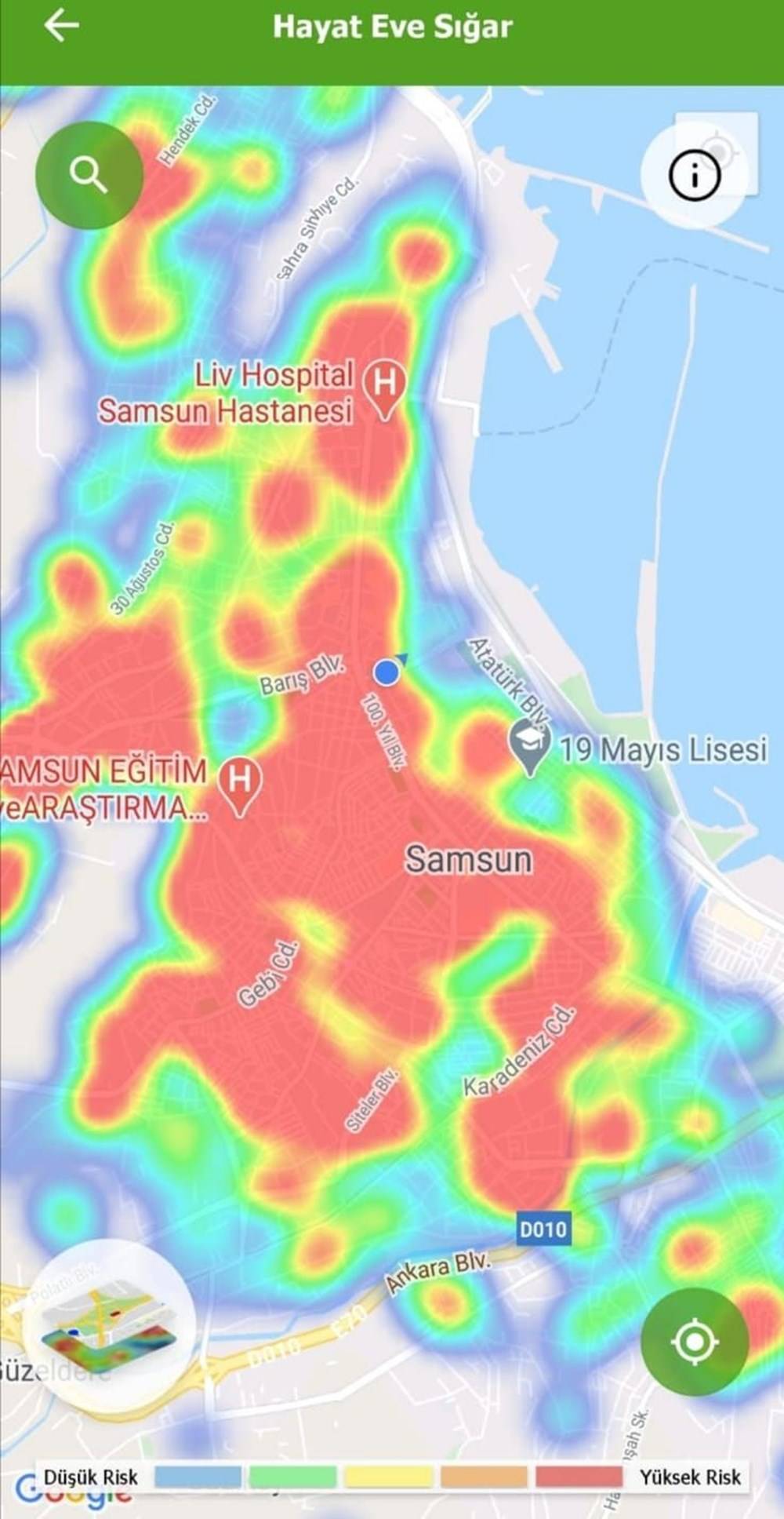 Samsun'da risk haritası iki ay sonra yeniden kırmızı - 84574