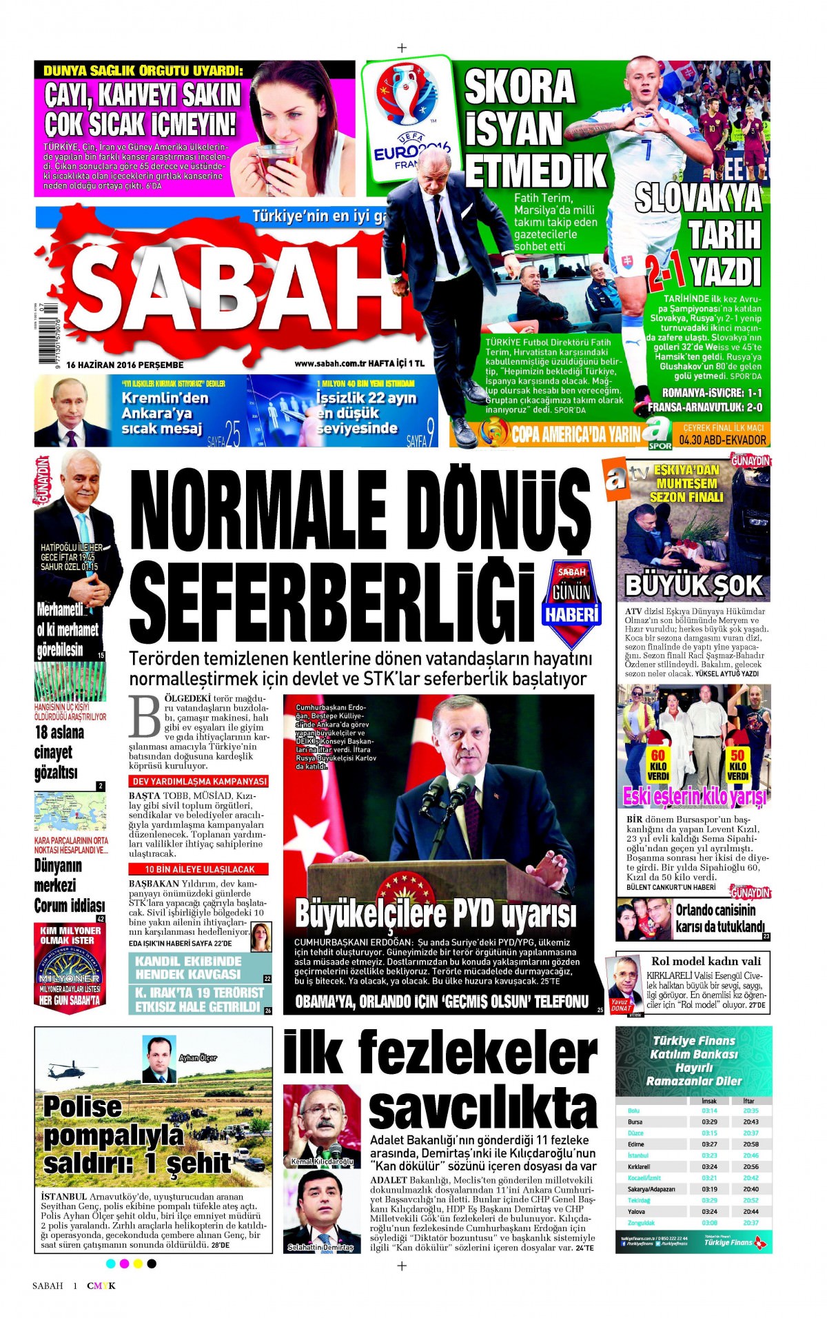 16 Haziran 2016 gazete manşetleri - 6