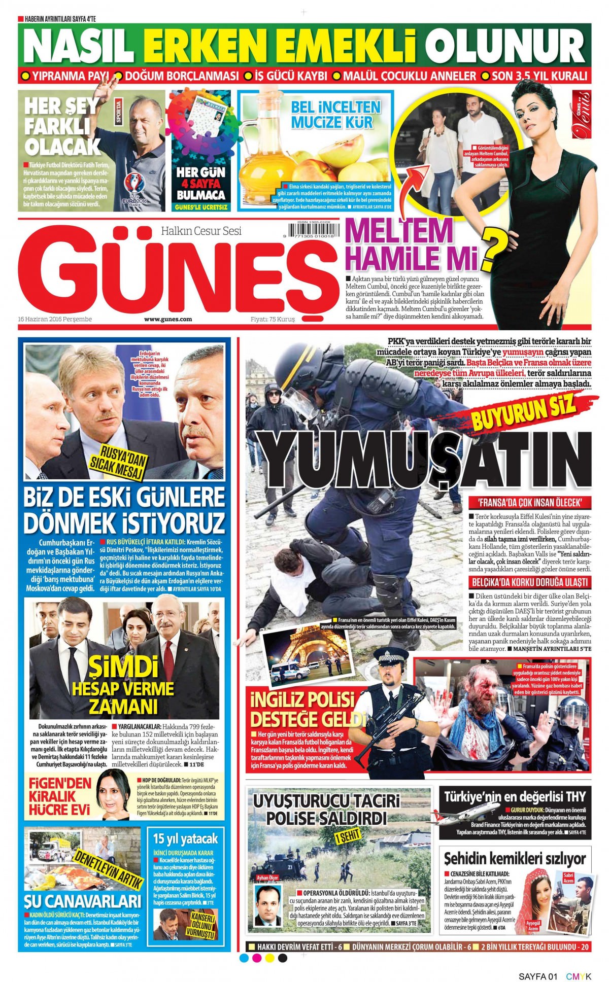 16 Haziran 2016 gazete manşetleri - 5