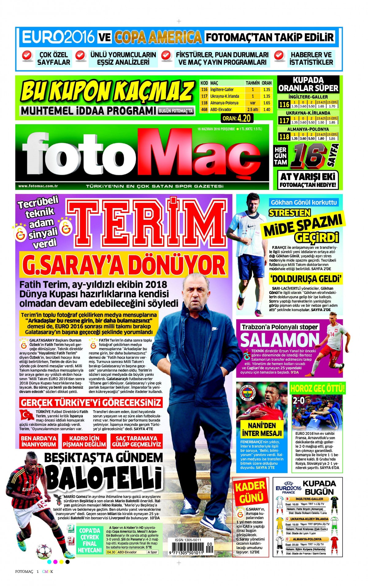 16 Haziran 2016 gazete manşetleri - 11