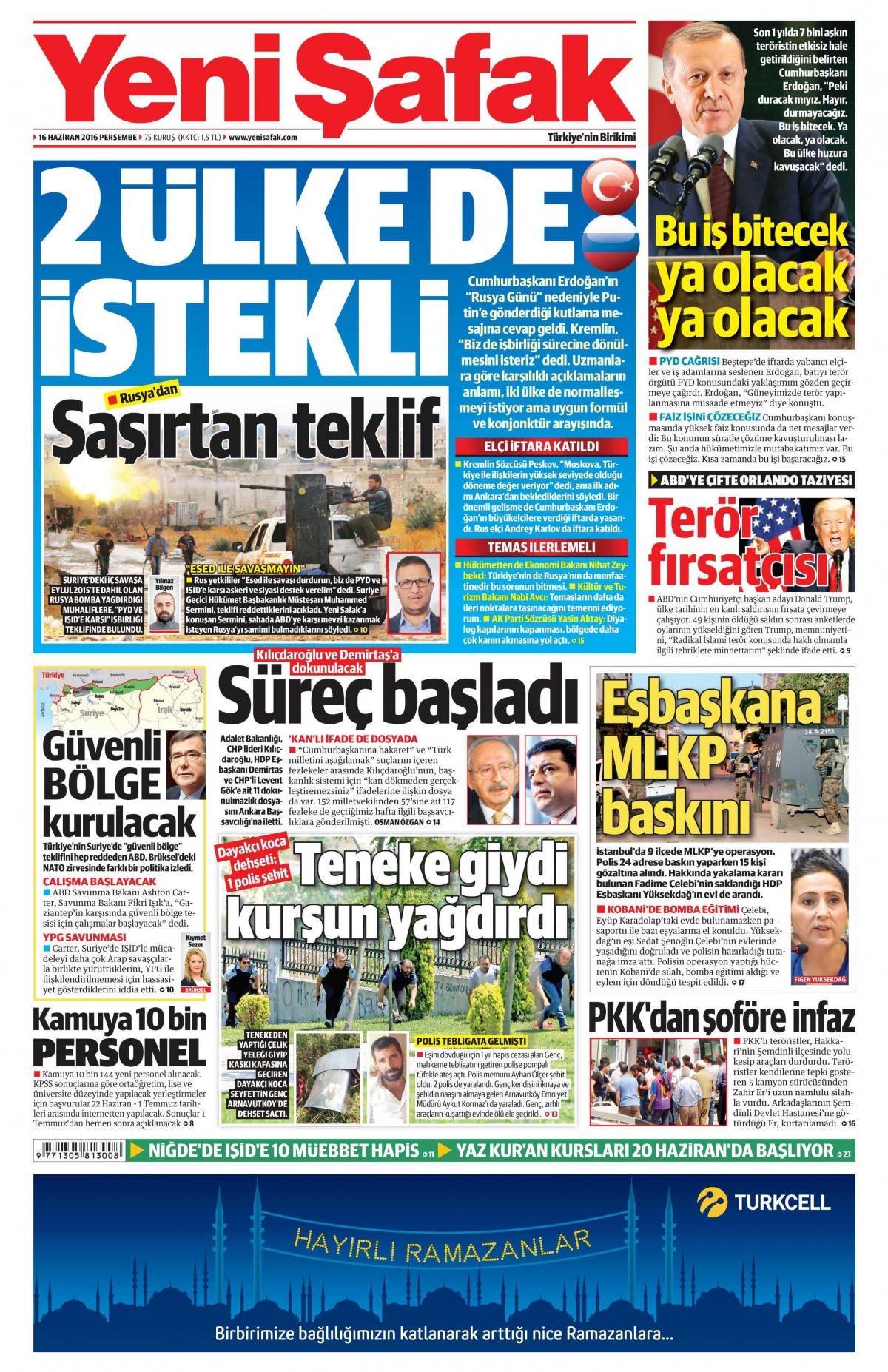 16 Haziran 2016 gazete manşetleri - 10