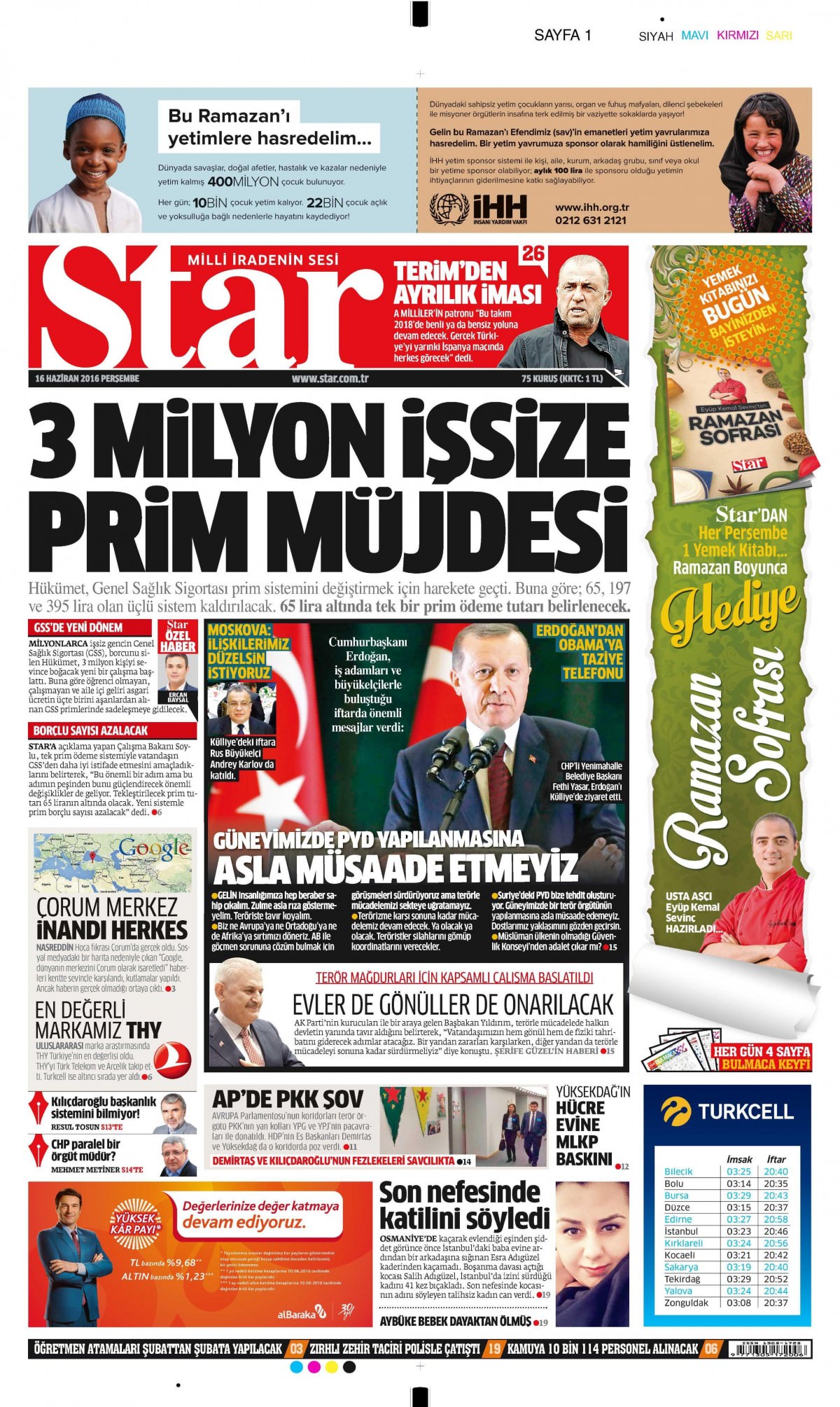 16 Haziran 2016 gazete manşetleri - 15