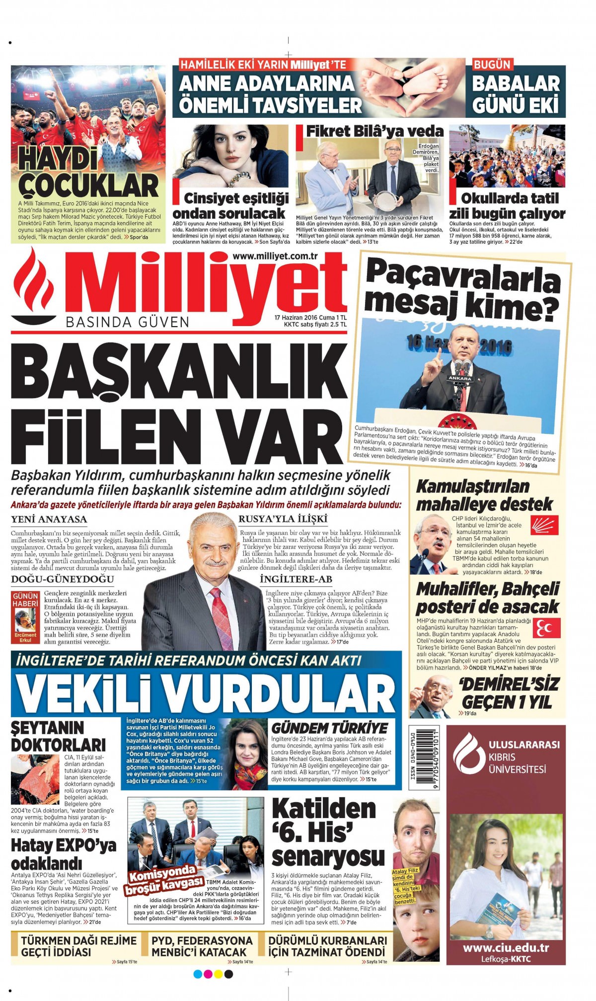 17 Haziran 2016 gazete manşetleri - 23