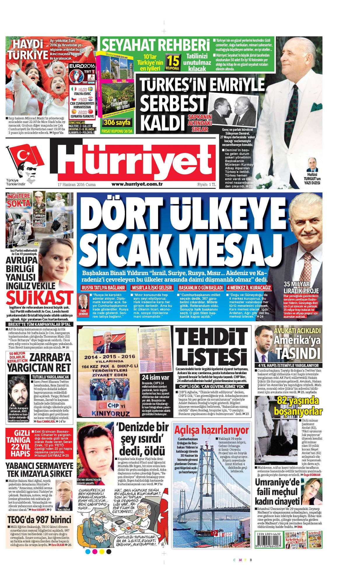 17 Haziran 2016 gazete manşetleri - 10