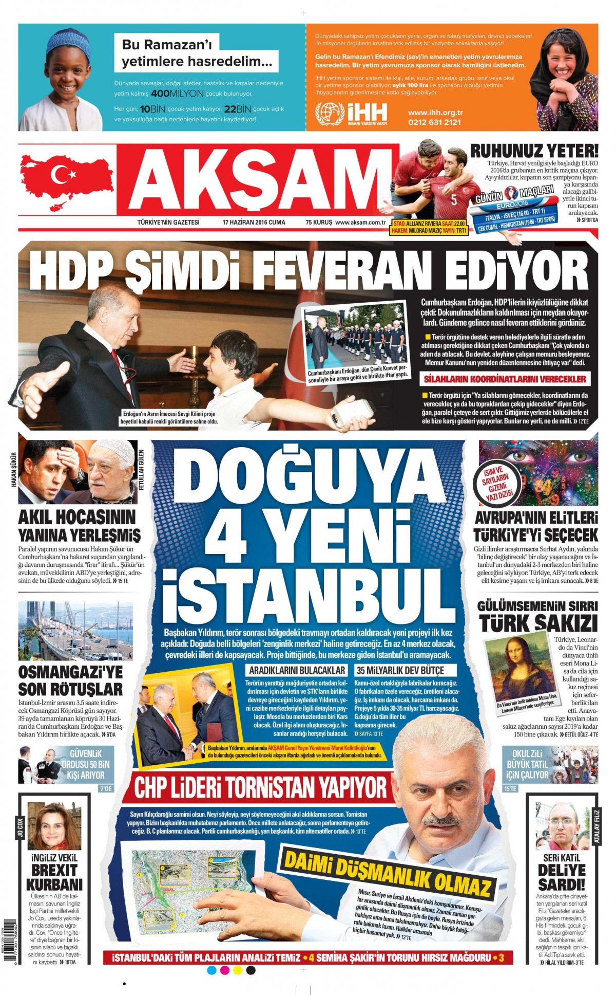 17 Haziran 2016 gazete manşetleri - 19