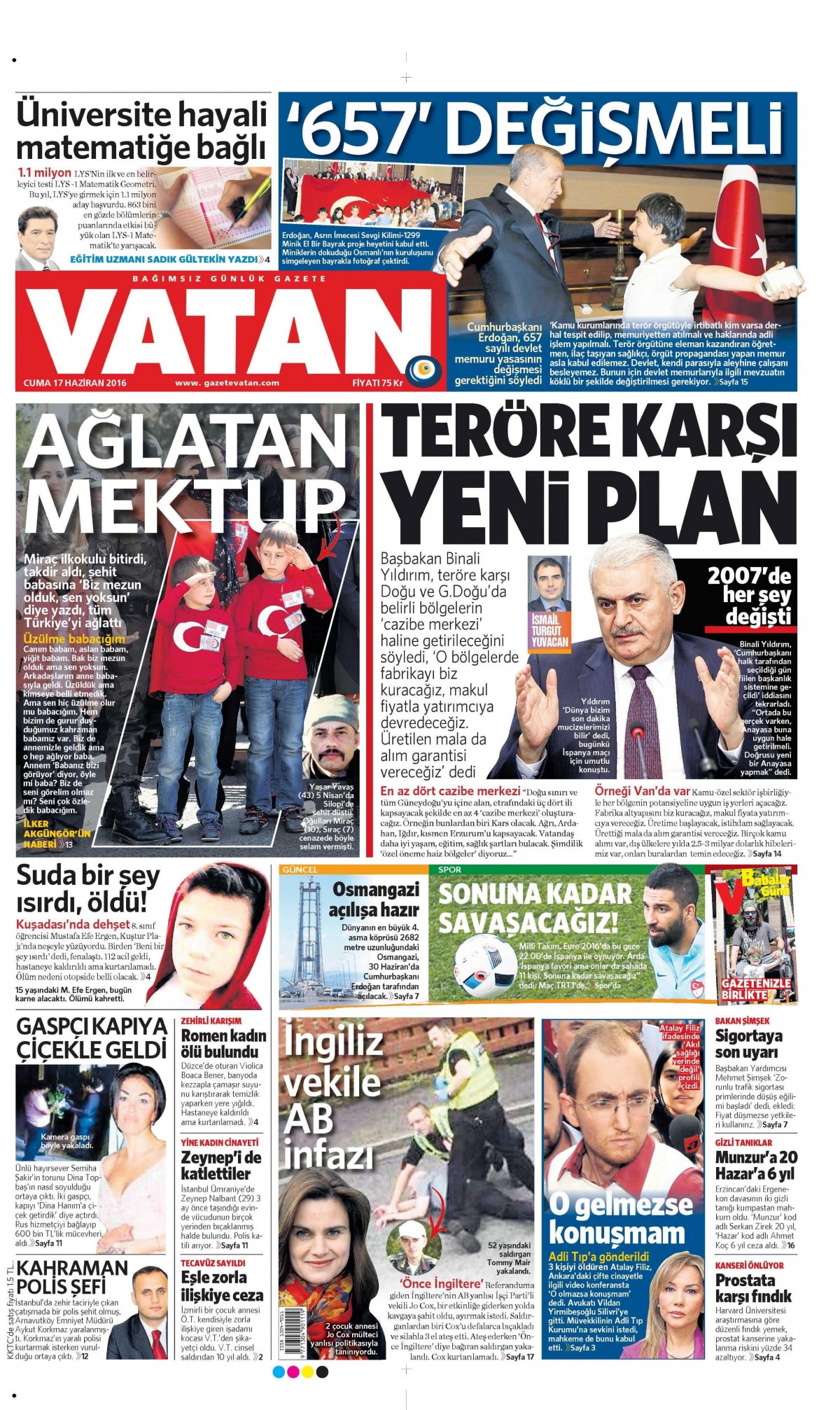 17 Haziran 2016 gazete manşetleri - 15