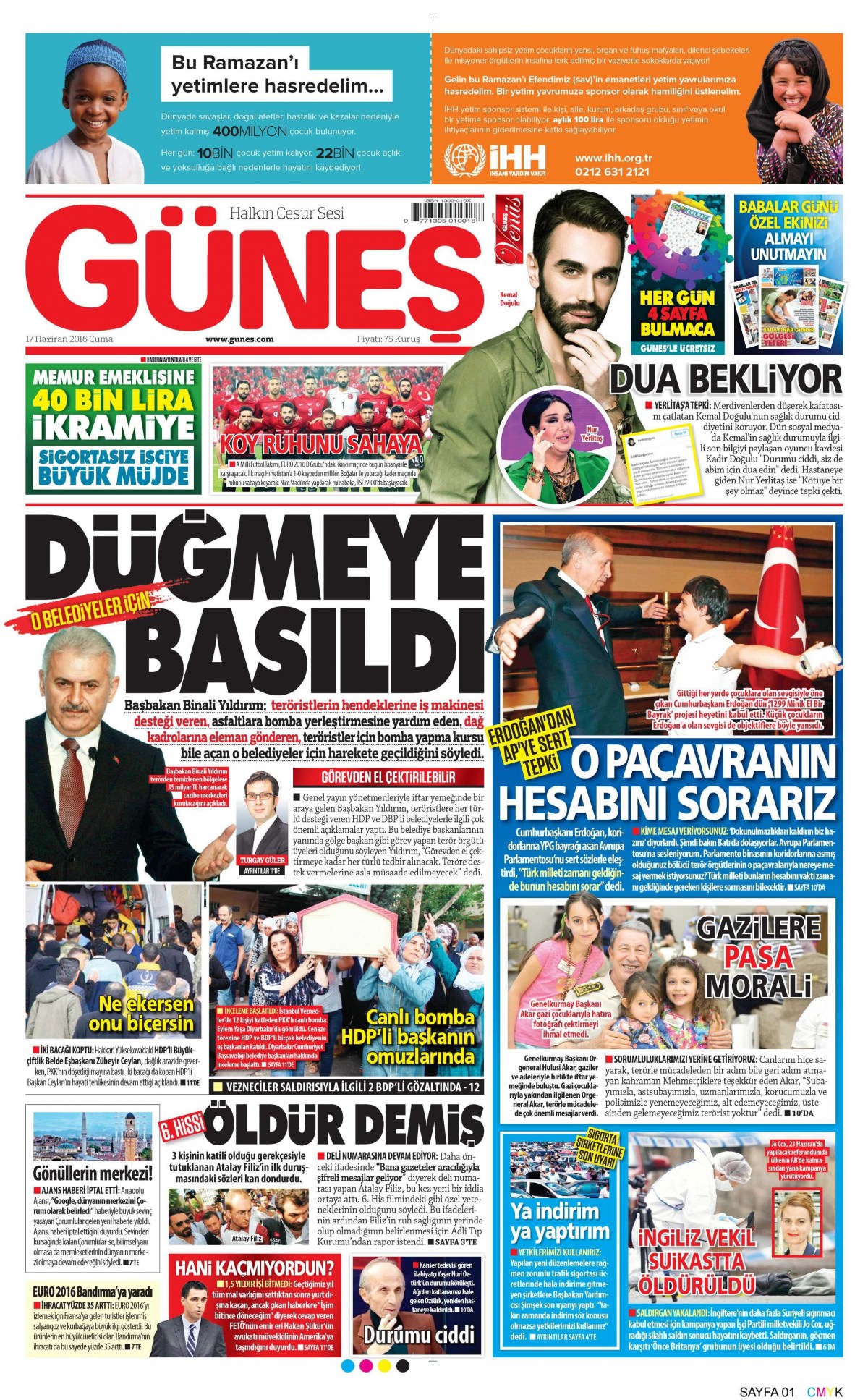 17 Haziran 2016 gazete manşetleri - 13