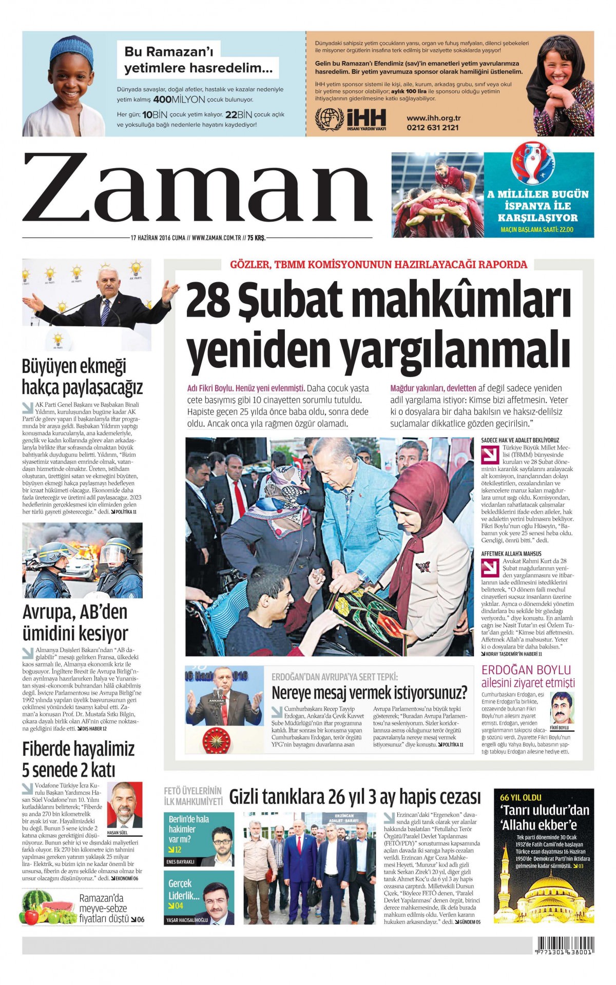 17 Haziran 2016 gazete manşetleri - 9