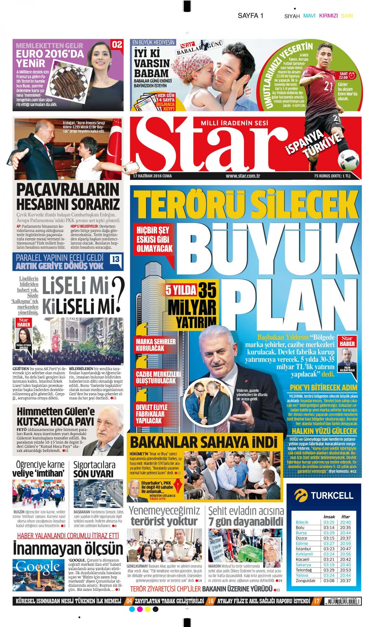 17 Haziran 2016 gazete manşetleri - 5