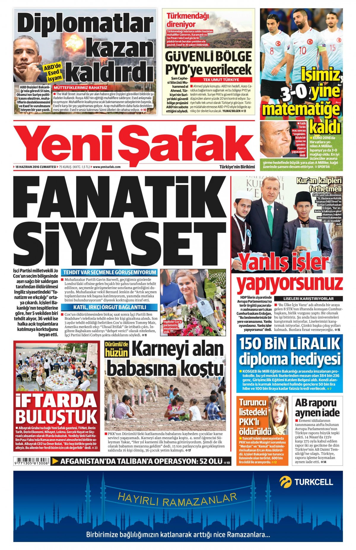 18 Haziran 2016 gazete manşetleri - 27