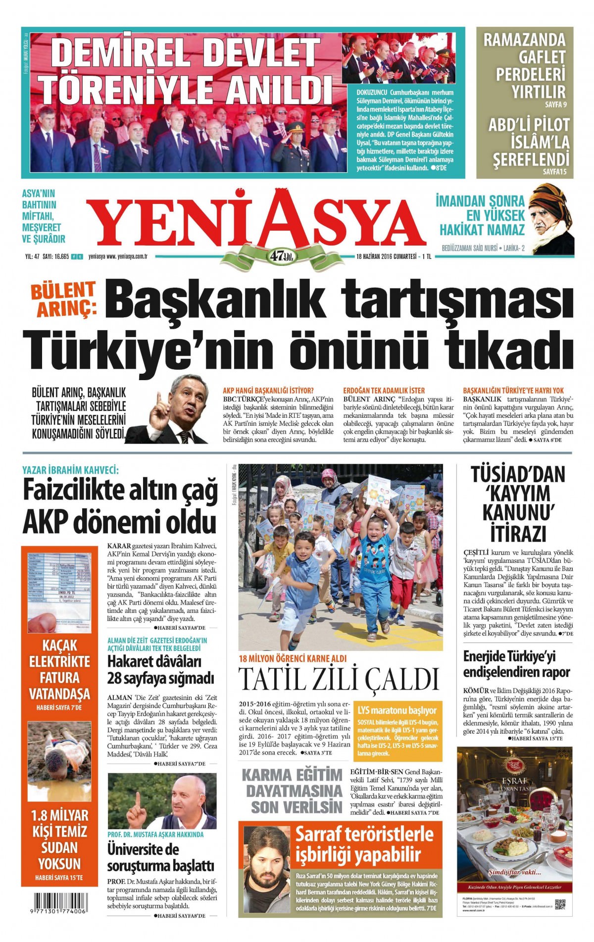 18 Haziran 2016 gazete manşetleri - 23