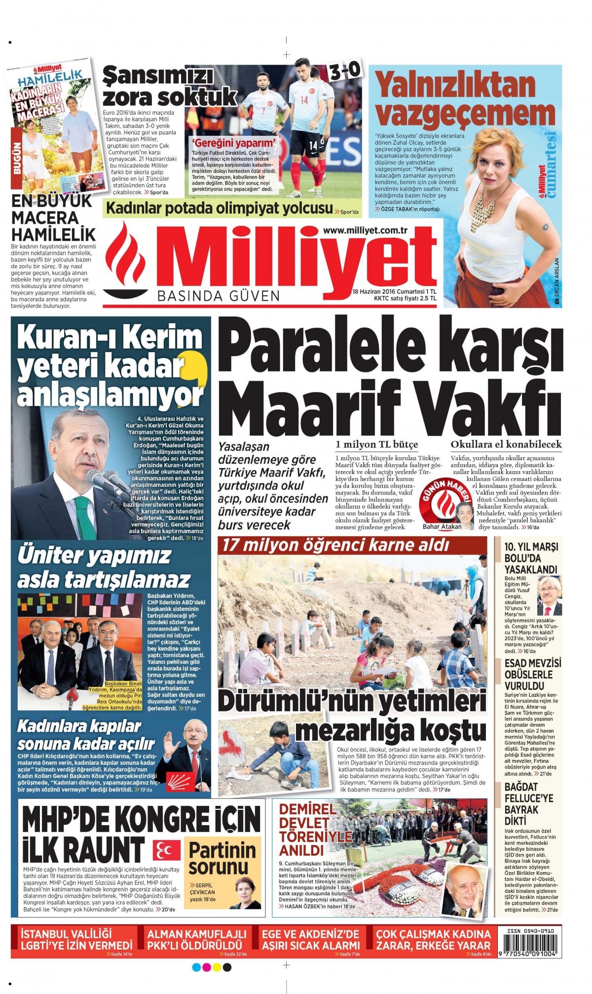 18 Haziran 2016 gazete manşetleri - 26