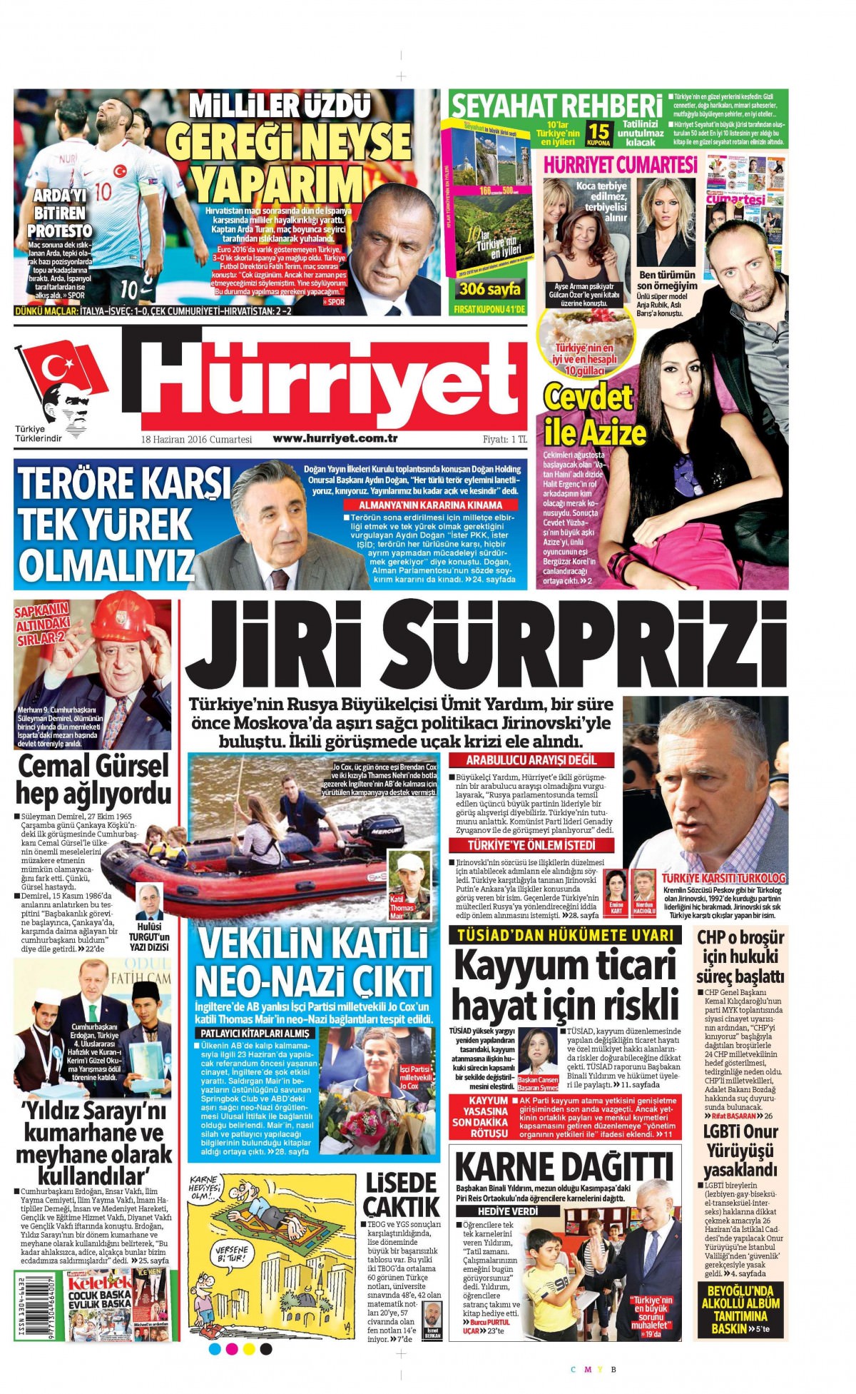 18 Haziran 2016 gazete manşetleri - 11