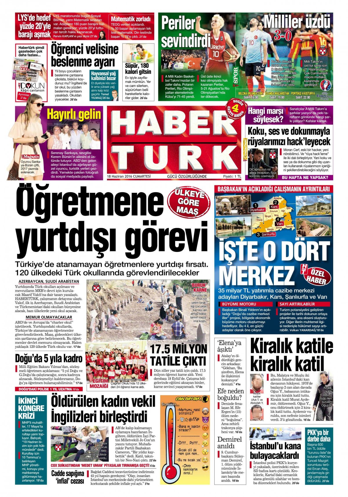 18 Haziran 2016 gazete manşetleri - 3