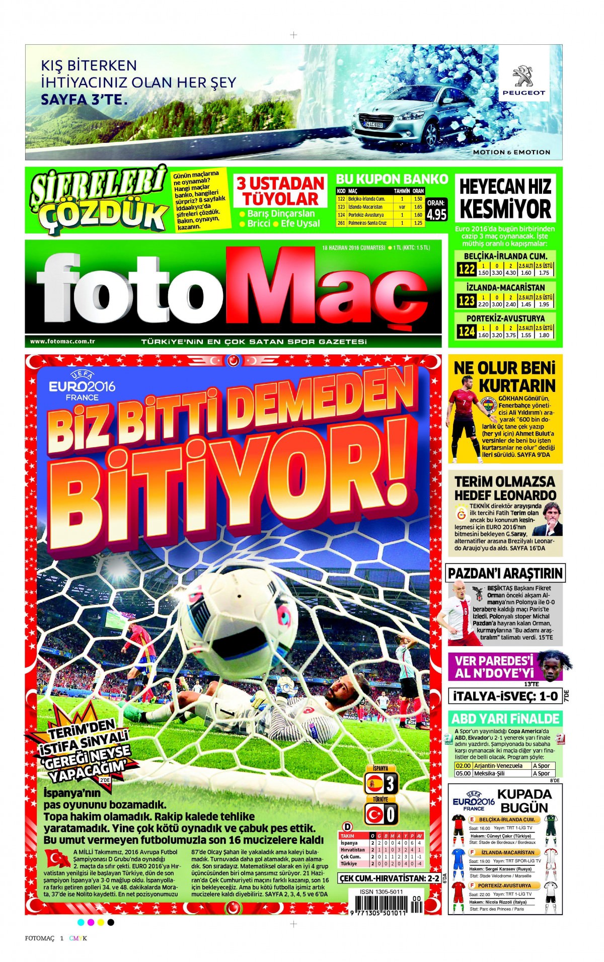 18 Haziran 2016 gazete manşetleri - 5