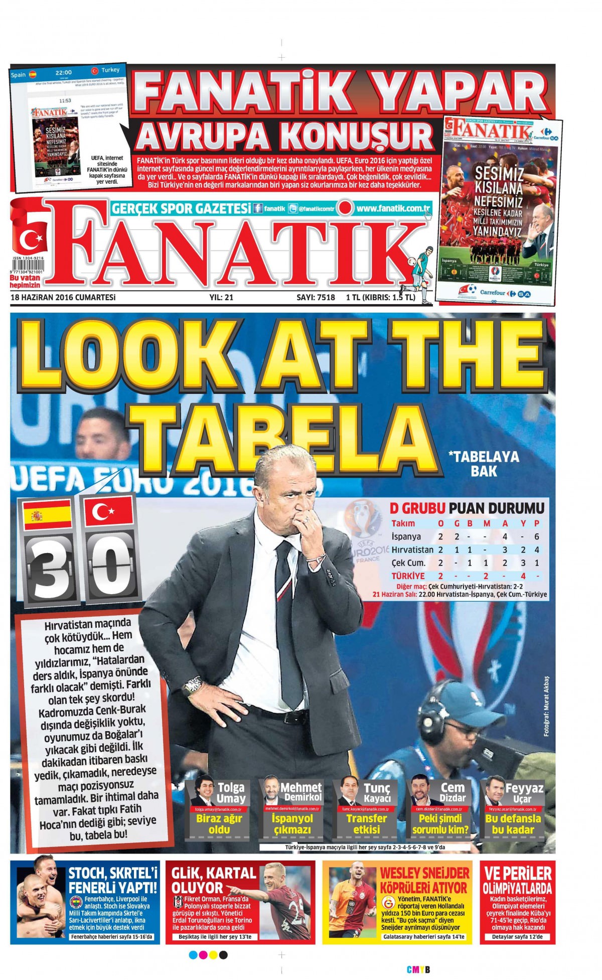 18 Haziran 2016 gazete manşetleri - 17