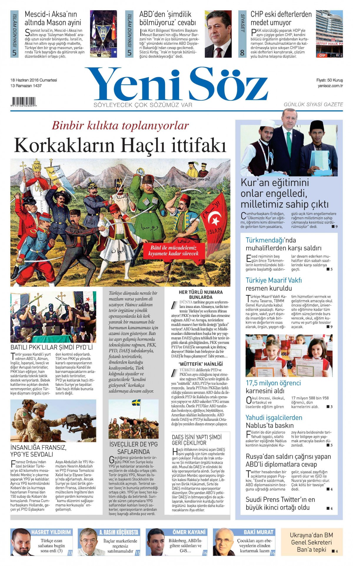 18 Haziran 2016 gazete manşetleri - 24