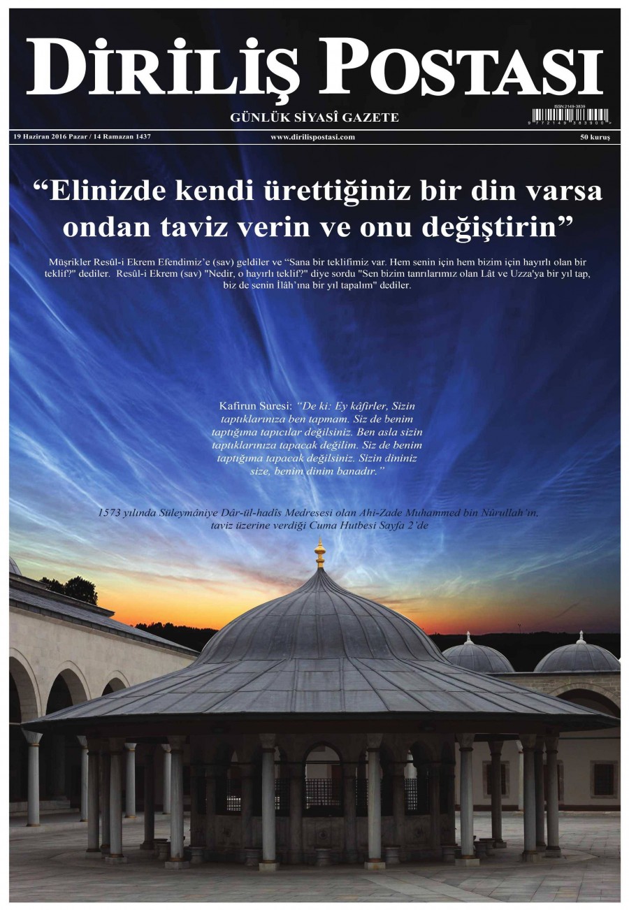 19 Haziran 2016 gazete manşetleri - 569