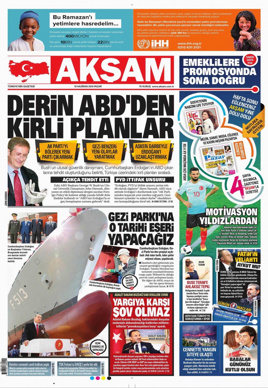 19 Haziran 2016 gazete manşetleri - 597