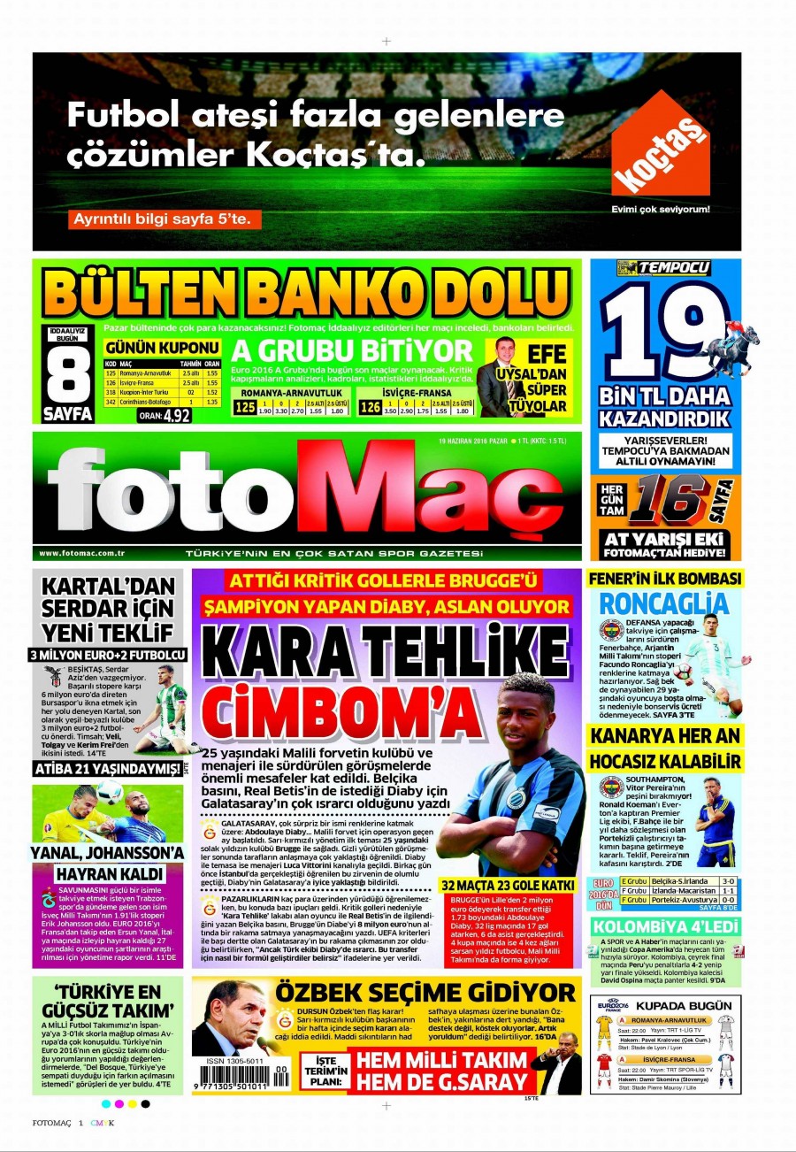 19 Haziran 2016 gazete manşetleri - 610