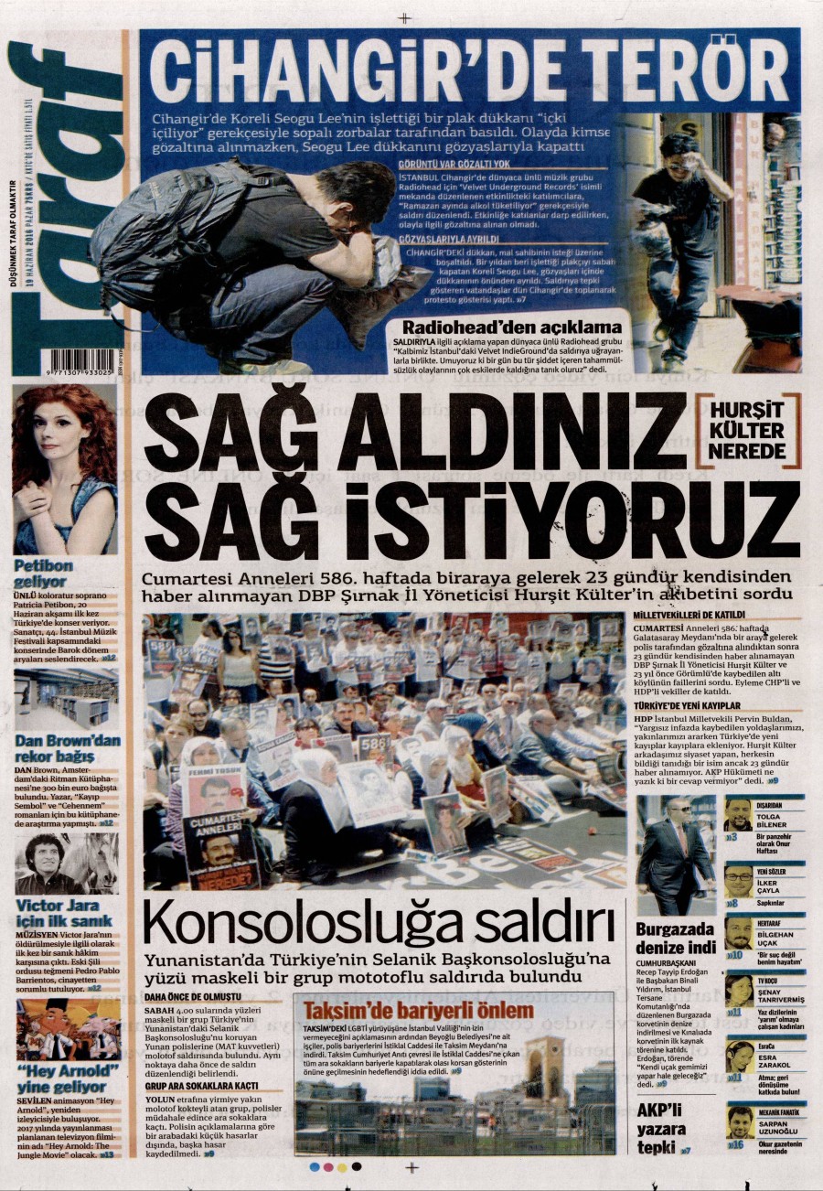 19 Haziran 2016 gazete manşetleri - 856