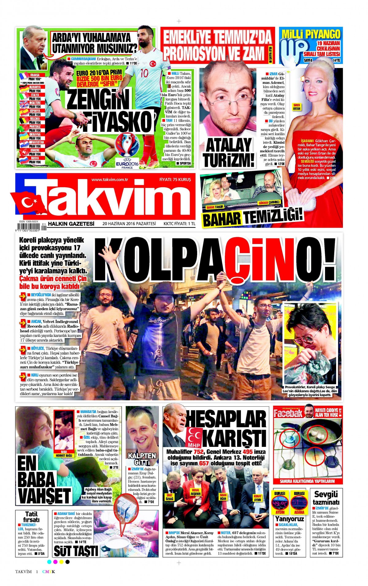 20 Haziran 2016 gazete manşetleri - 567