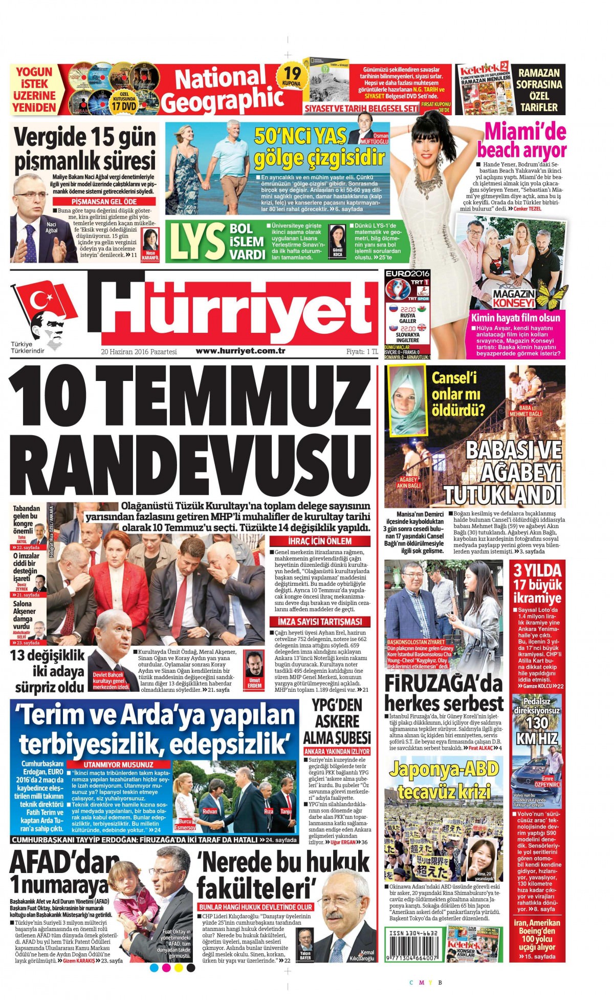 20 Haziran 2016 gazete manşetleri - 881