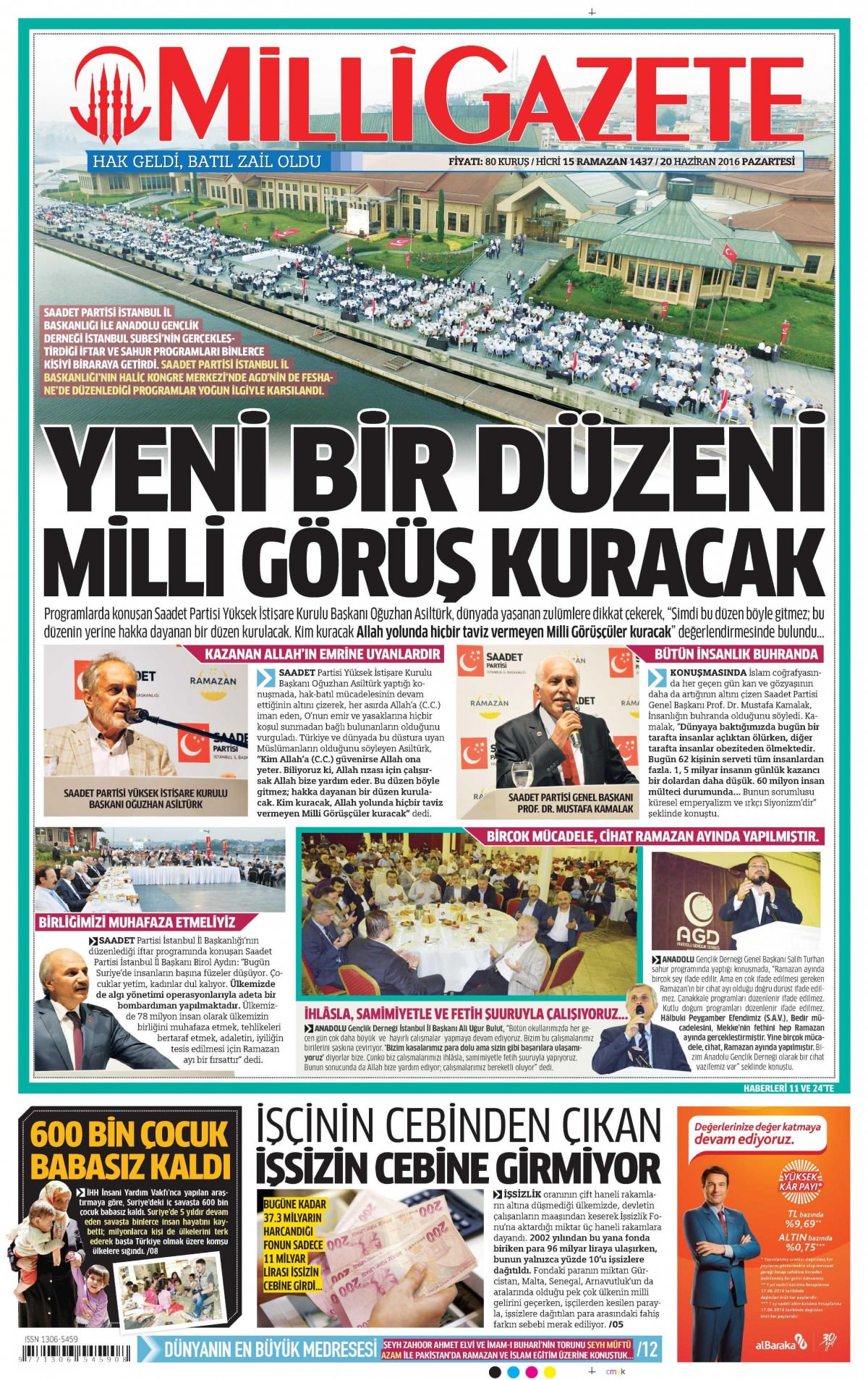 20 Haziran 2016 gazete manşetleri - 766