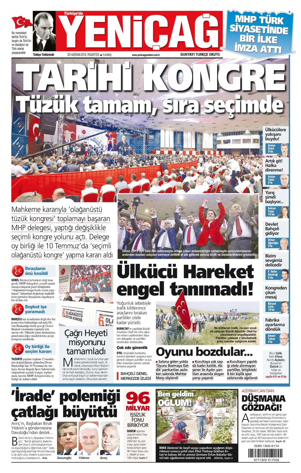 20 Haziran 2016 gazete manşetleri - 811