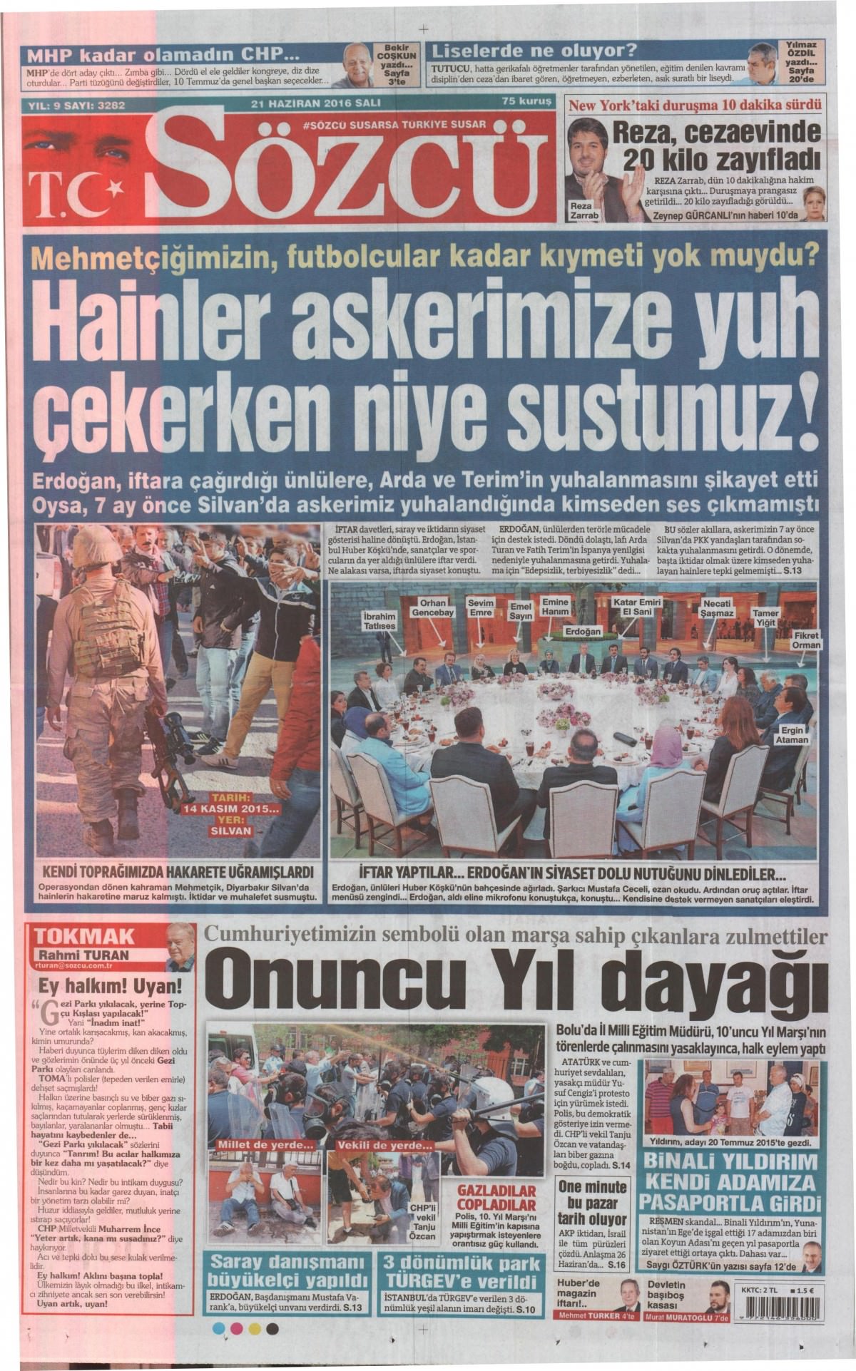 21 Haziran 2016 gazete manşetleri - 657